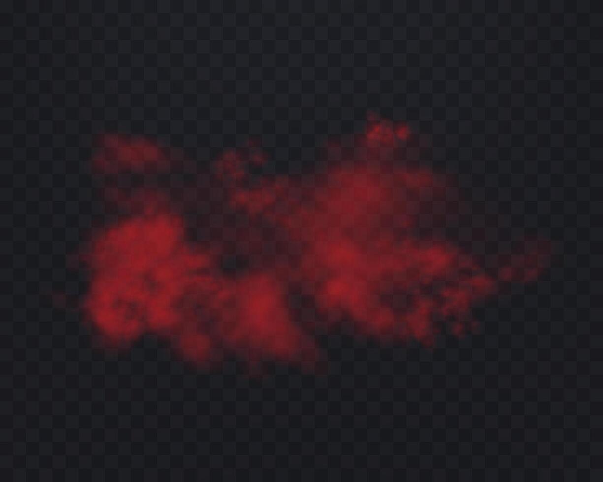 Realistic light yellow smoke or haze on a dark background. Magic fog, vapor. illustration. vector
