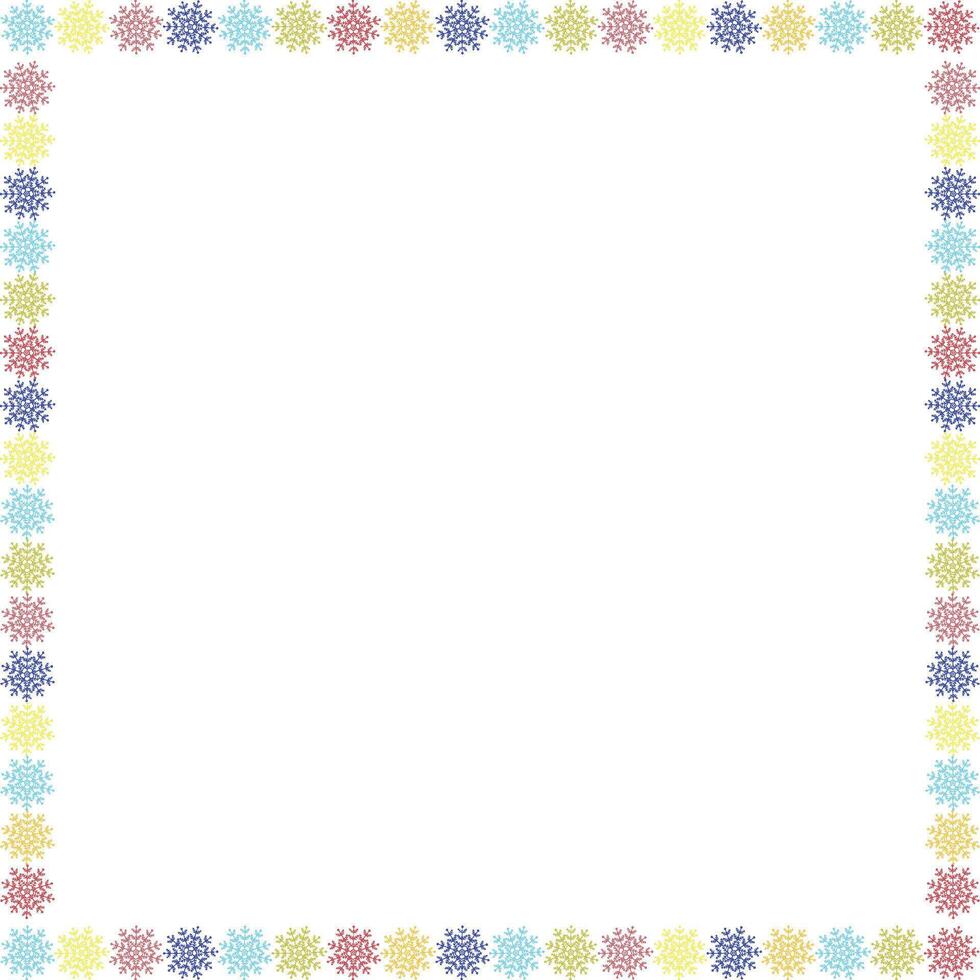 Snowflake winter frame. Christmas snowflake vector
