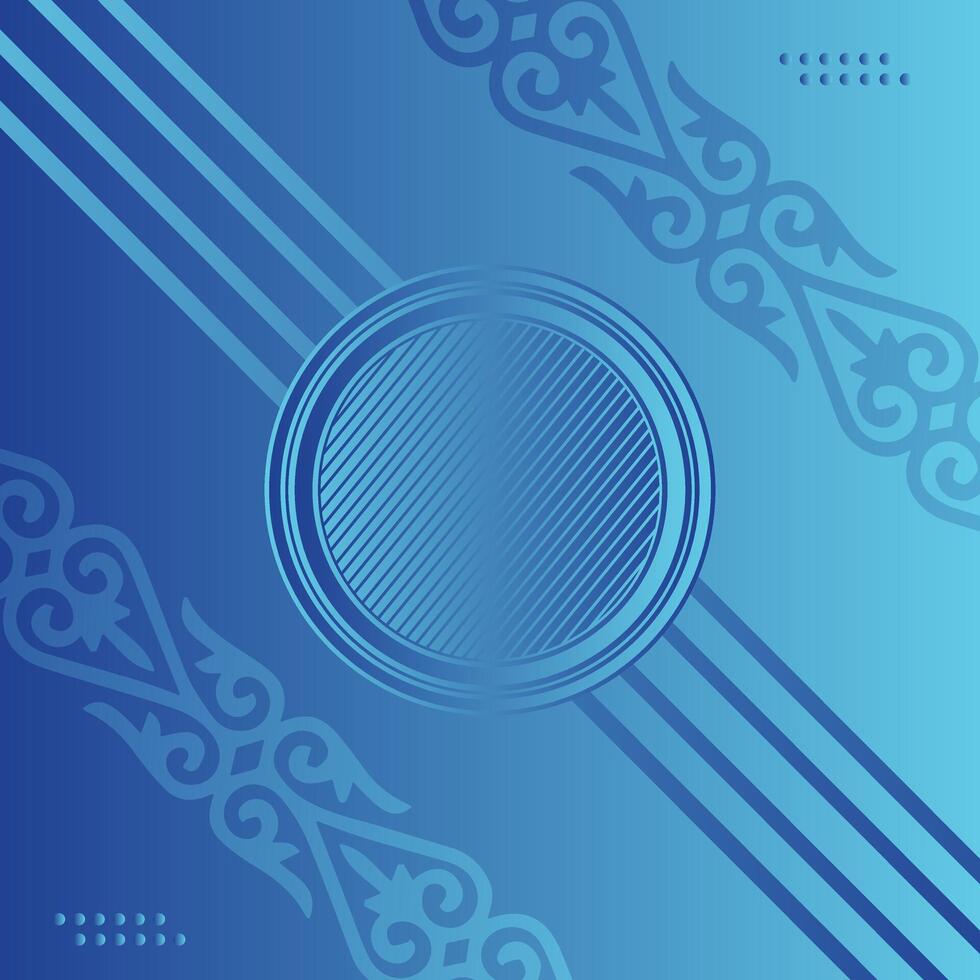 Abstract blue geometric lines glowing on dark blue background. Futuristic technology concept. Suitable for cover, poster, banner vector