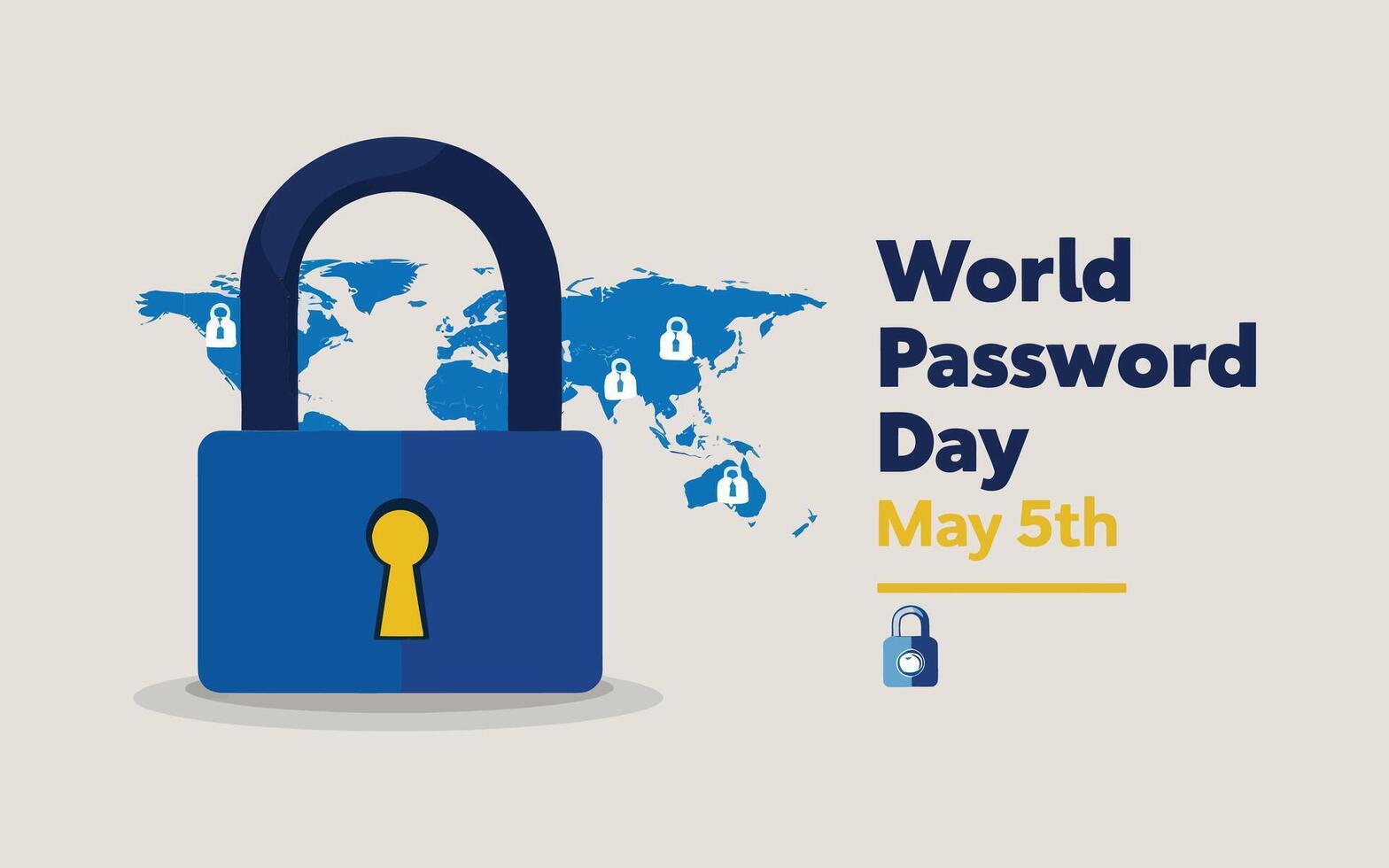 Celebrate World Password Day with Secure Practices - May 5th vector