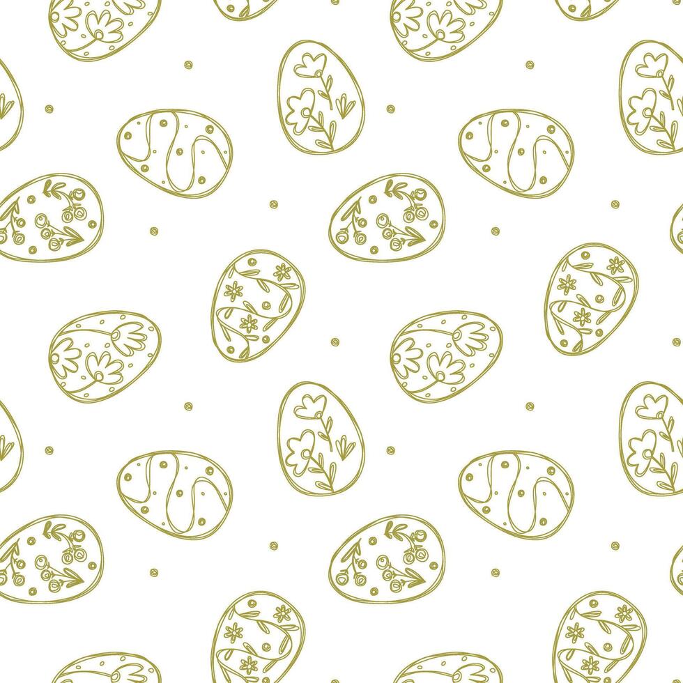 Seamless pattern with Easter eggs in pastel shades. vector