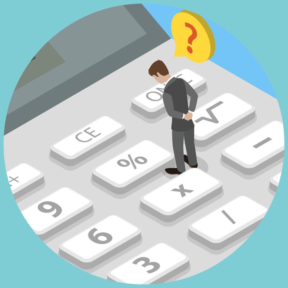 3D Isometric Flat Illustration of Value Added Tax , Finance Taxation Accounting vector