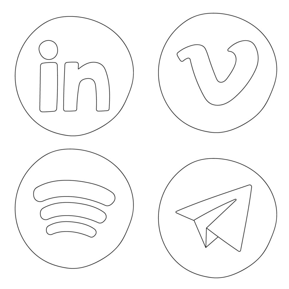 Social Media Cartoon Clipart vector