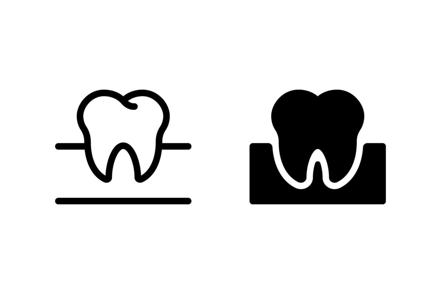 Tooth or teeth icon set. Perfect for dental clinics, hygiene products, or healthcare related design vector
