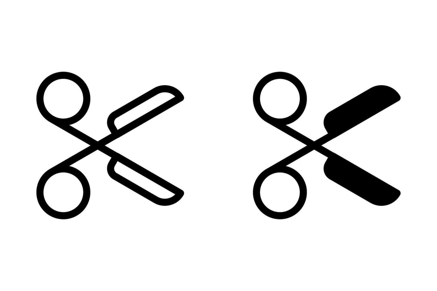 scissors icon set. Perfect for design projects, illustrations, and educational materials. Isolated on transparent background. vector