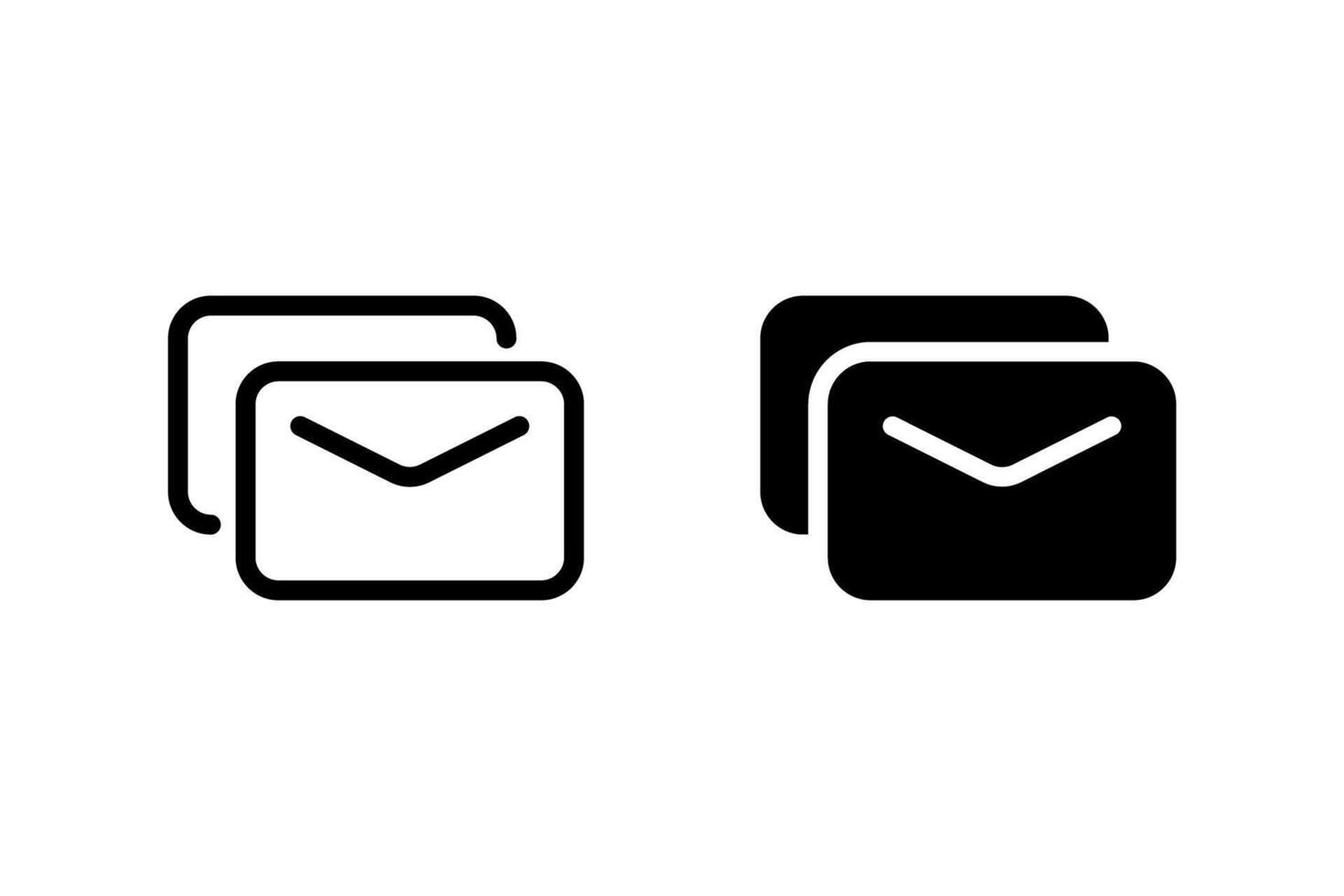 sencillo correo electrónico icono colocar. ideal para web diseño, aplicación desarrollo, y gráfico diseño proyectos ilustración vector