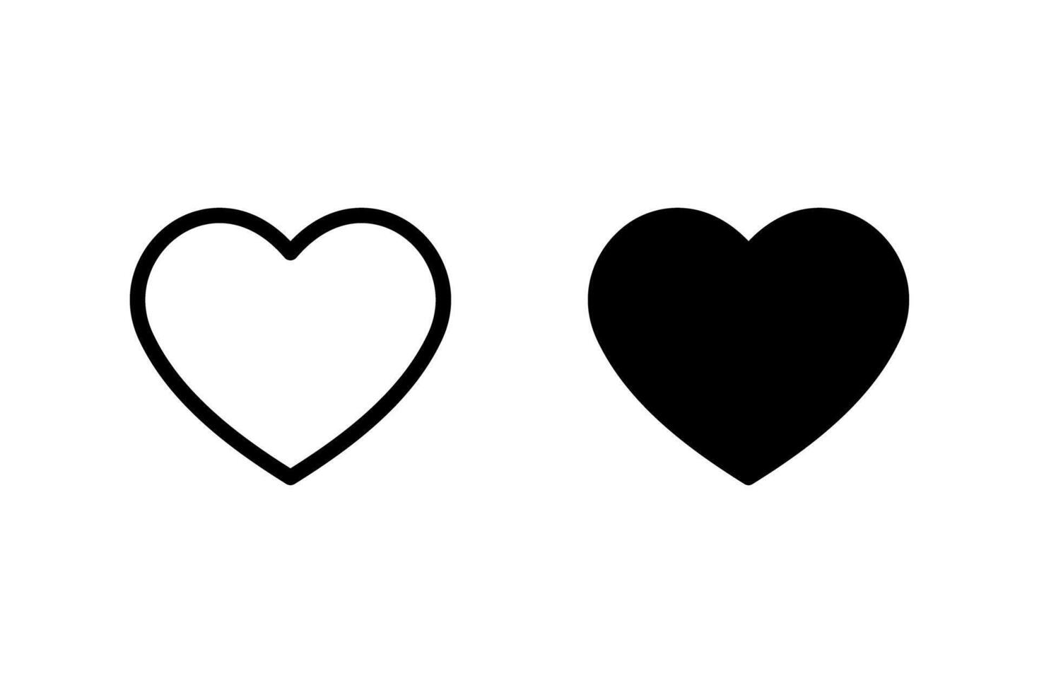 heart love shape set. Suitable for various design projects related to love, health, charity, like and romance vector