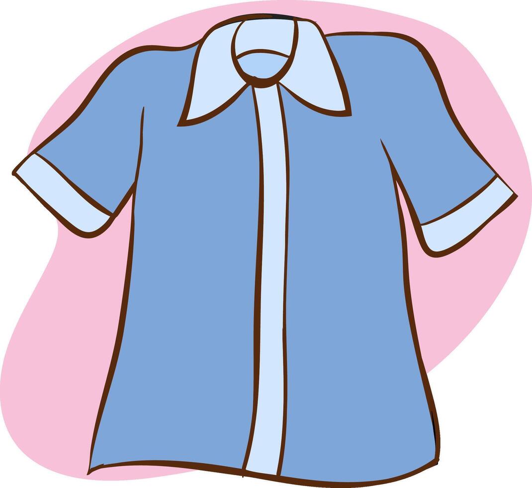 illustration of a blue shirt vector