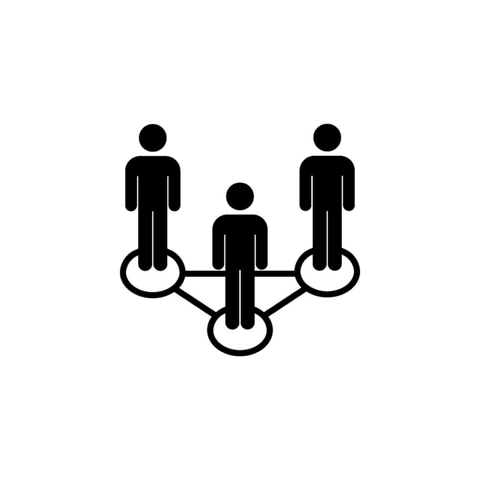 People connection icon. symbolizing teamwork, connection, and collaboration. Perfect for business, technology, and social concepts vector