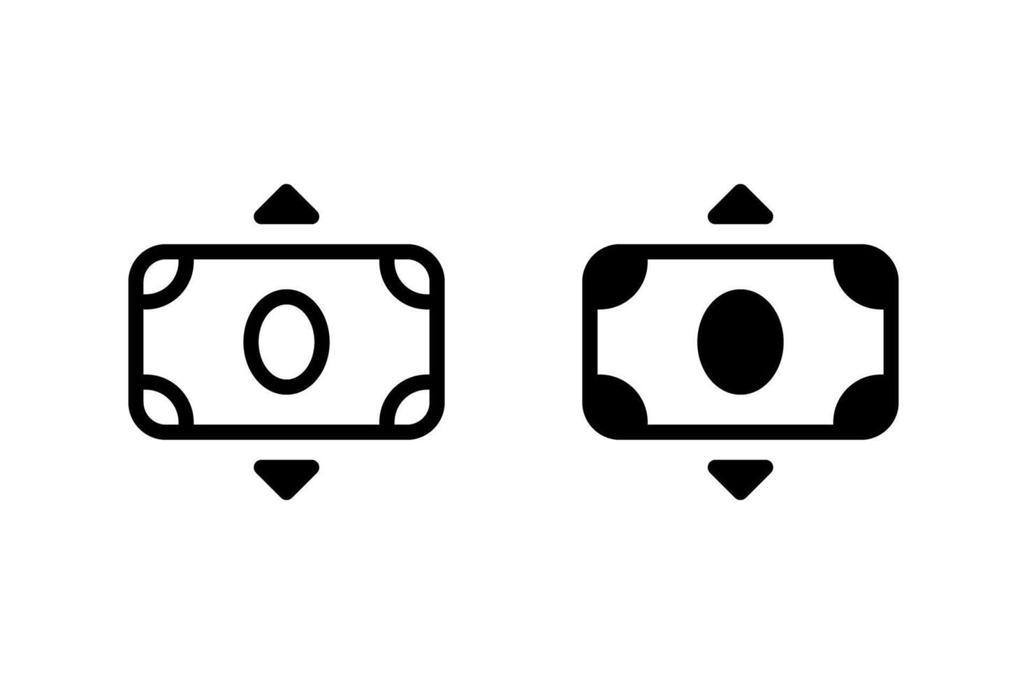 money transfer icon set. Perfect for illustrating financial transactions, online payments, and money management concepts vector