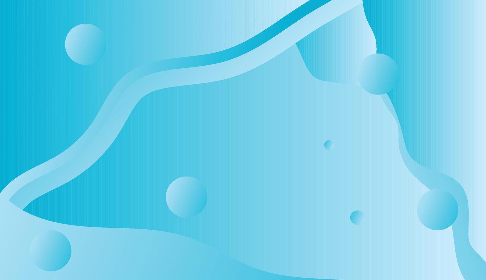 Abstract Blue Wave Background with Spheres vector
