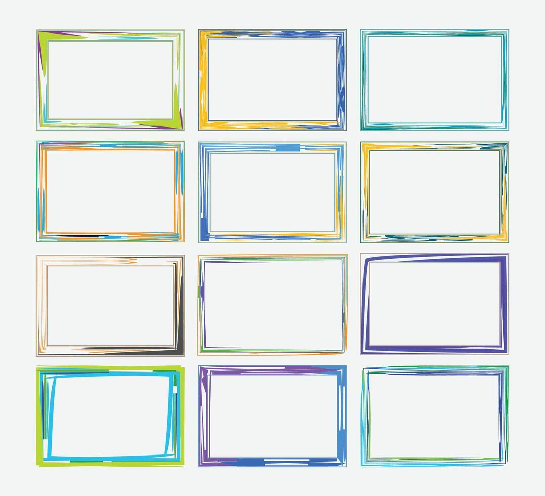 Luxury photo frame border design for certificate or resume border frame with color vector