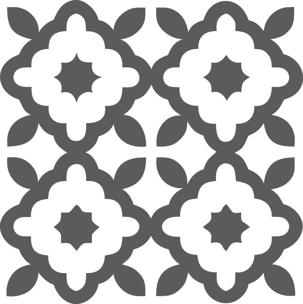Elegant Seamless Pattern Design With Floral Geometric Elements vector