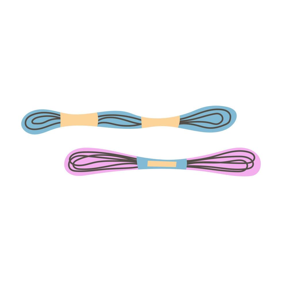Cotton threads for embroidery. illustration. vector