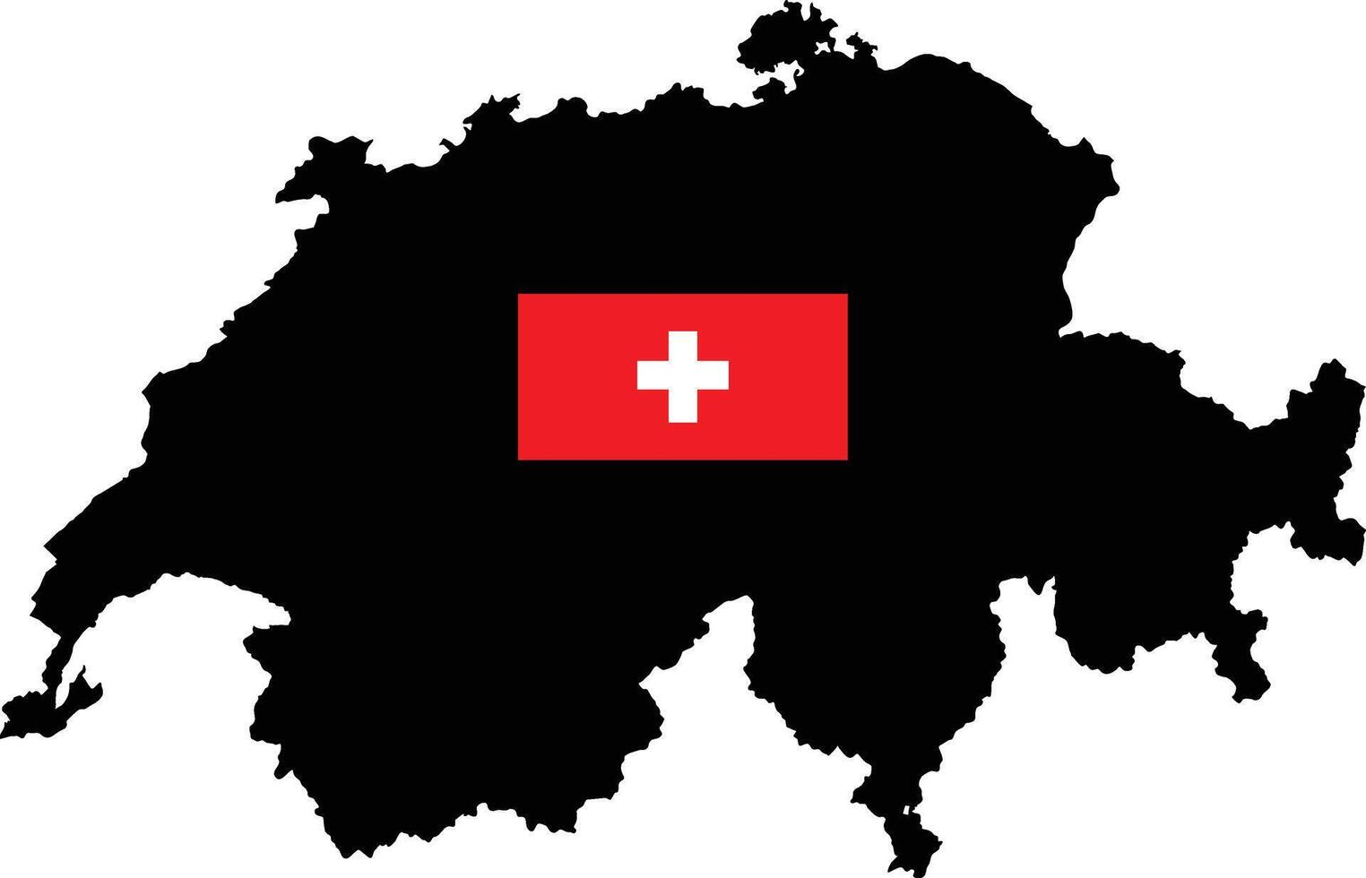 Switzerland Map flag vector