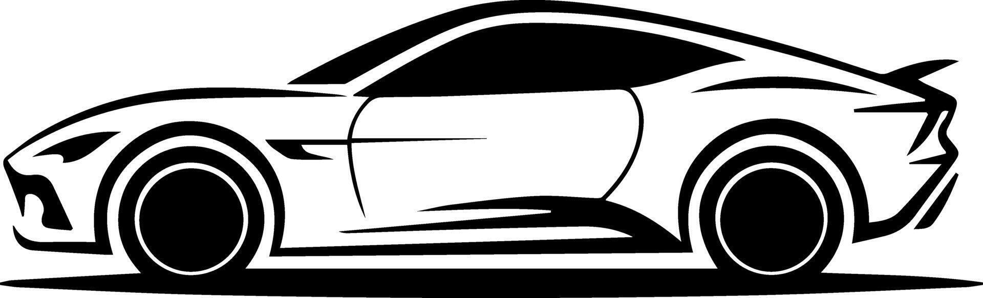 A sleek and modern hand drawn illustration of car silhouette vector