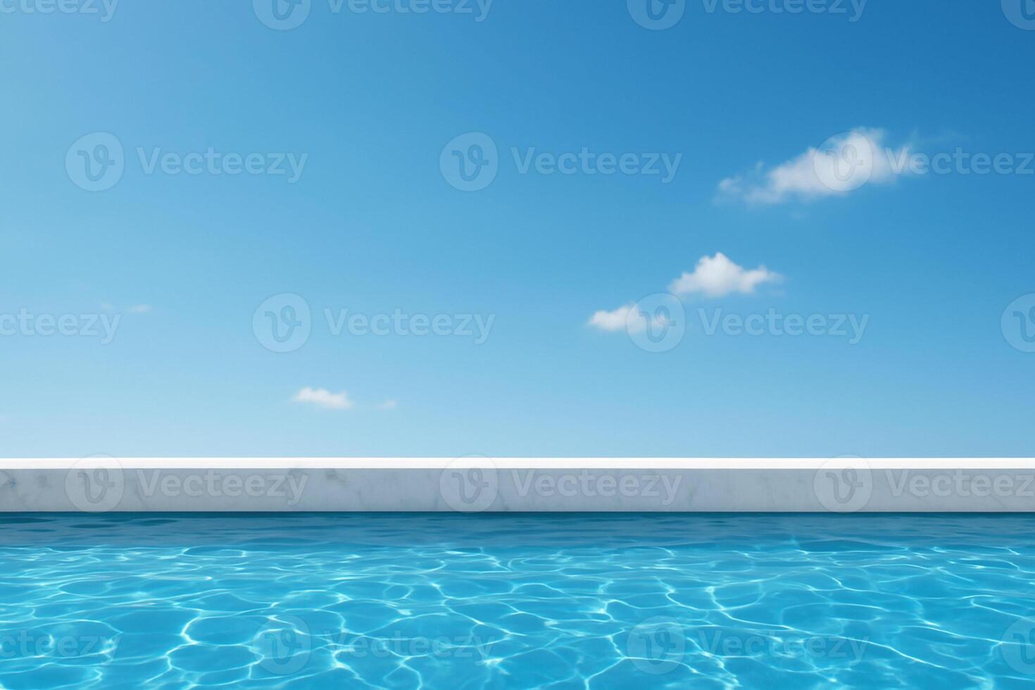 Luxury resort vibes pools scene with clean marble border for product presentation photo
