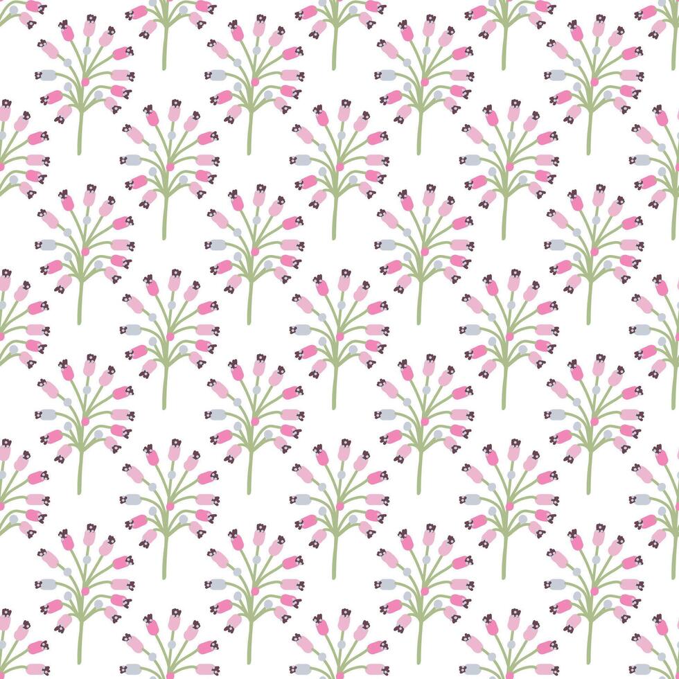 Seamless pattern with herbal elements. Floral background vector