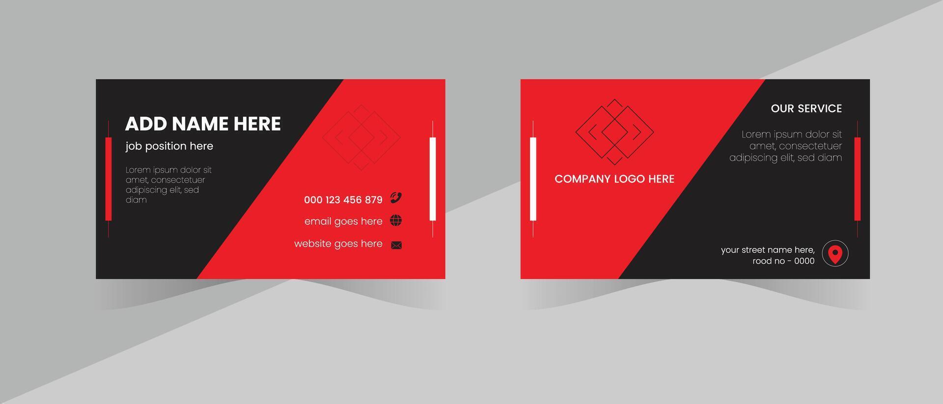 Creative modern marketing business card design and unique card design vector