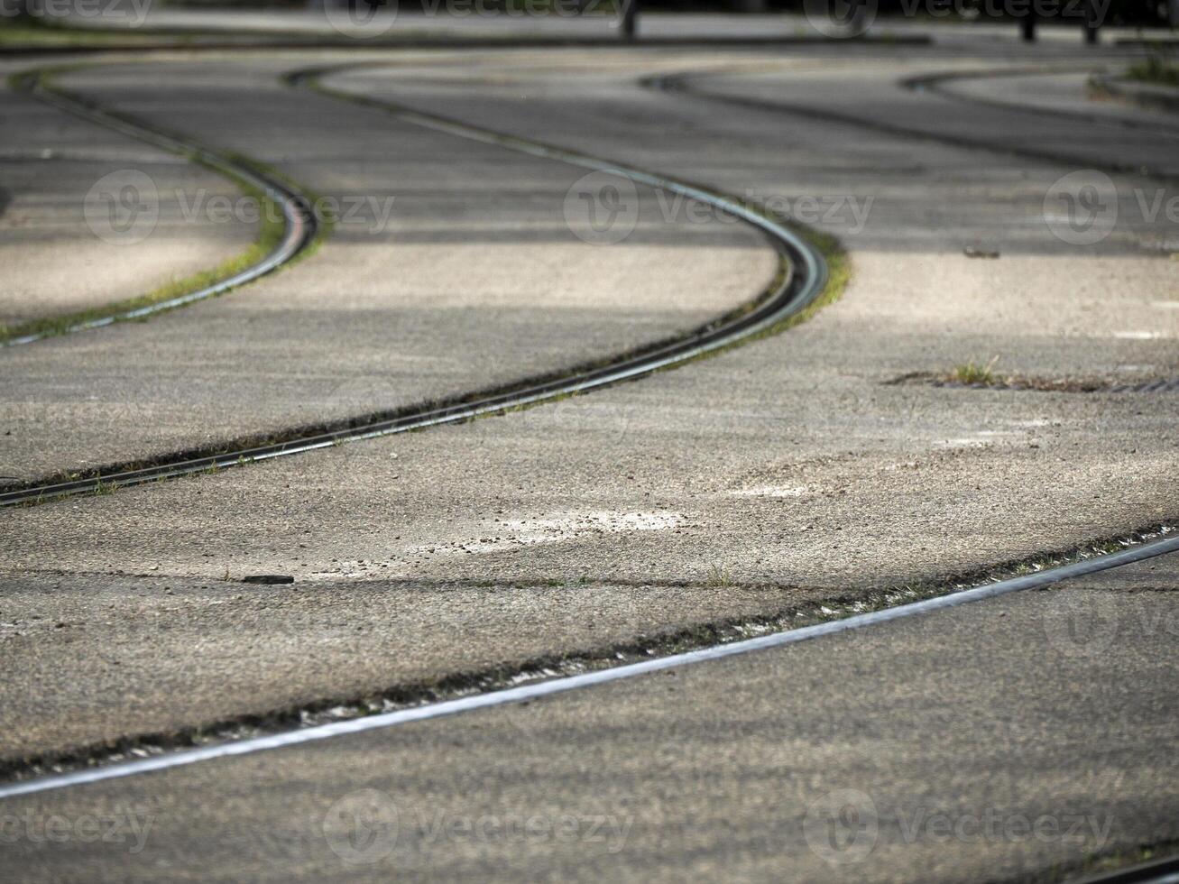 Florence urban transport tram tracks detail photo