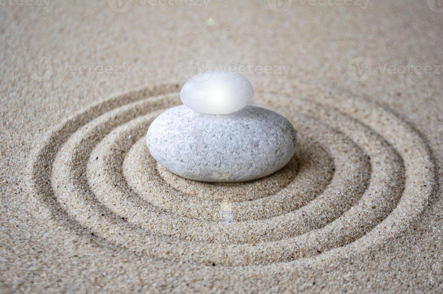Zen stones with with light with customizable space for text photo