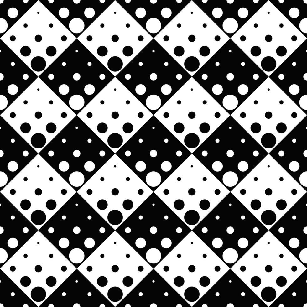 Abstract black and white dot pattern background design vector