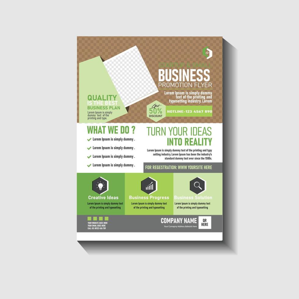 Startup and Small Business Promotion Flyer vector
