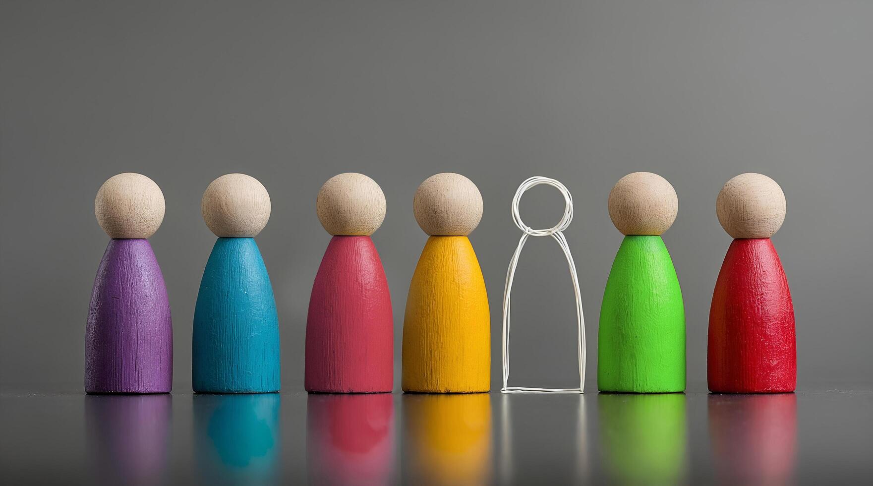 There is one person missing to complete the team. Recruiting workers. Workforce gaps, job recruitment, and staffing needs. Job vacancy. Talent acquisition campaigns to fill essential roles photo