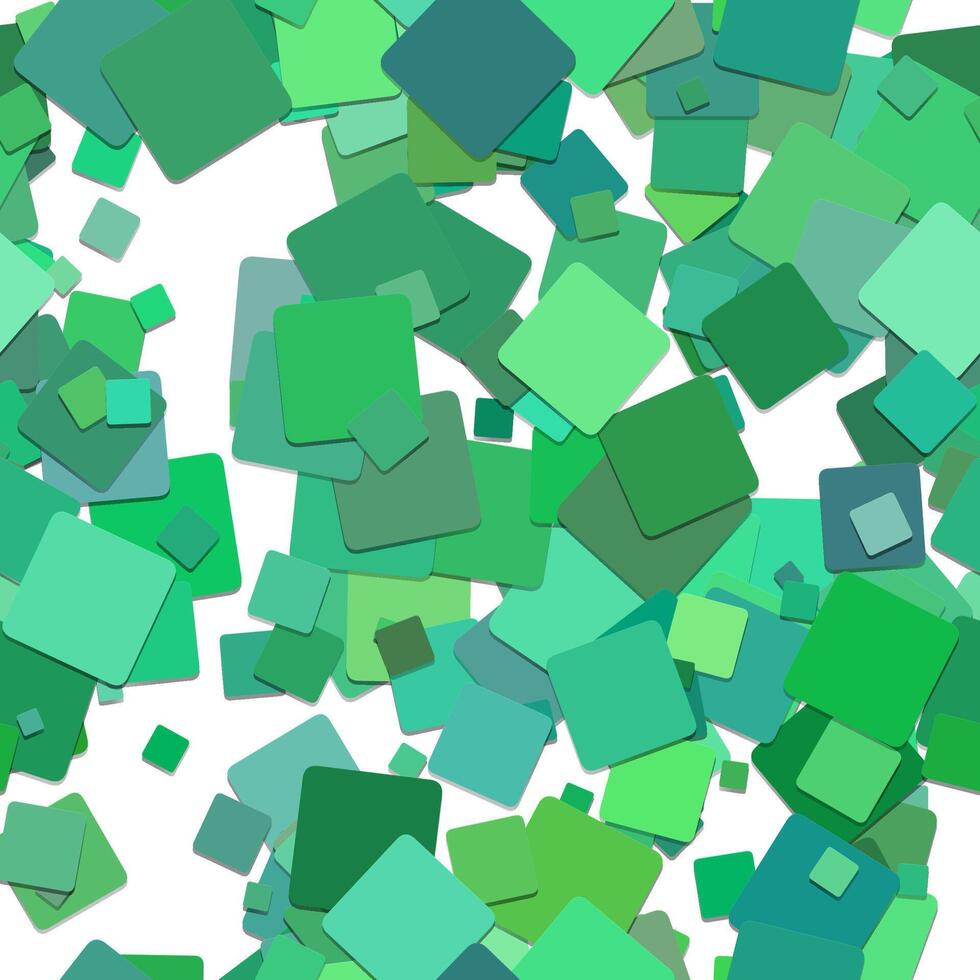 Green squares on white background vector