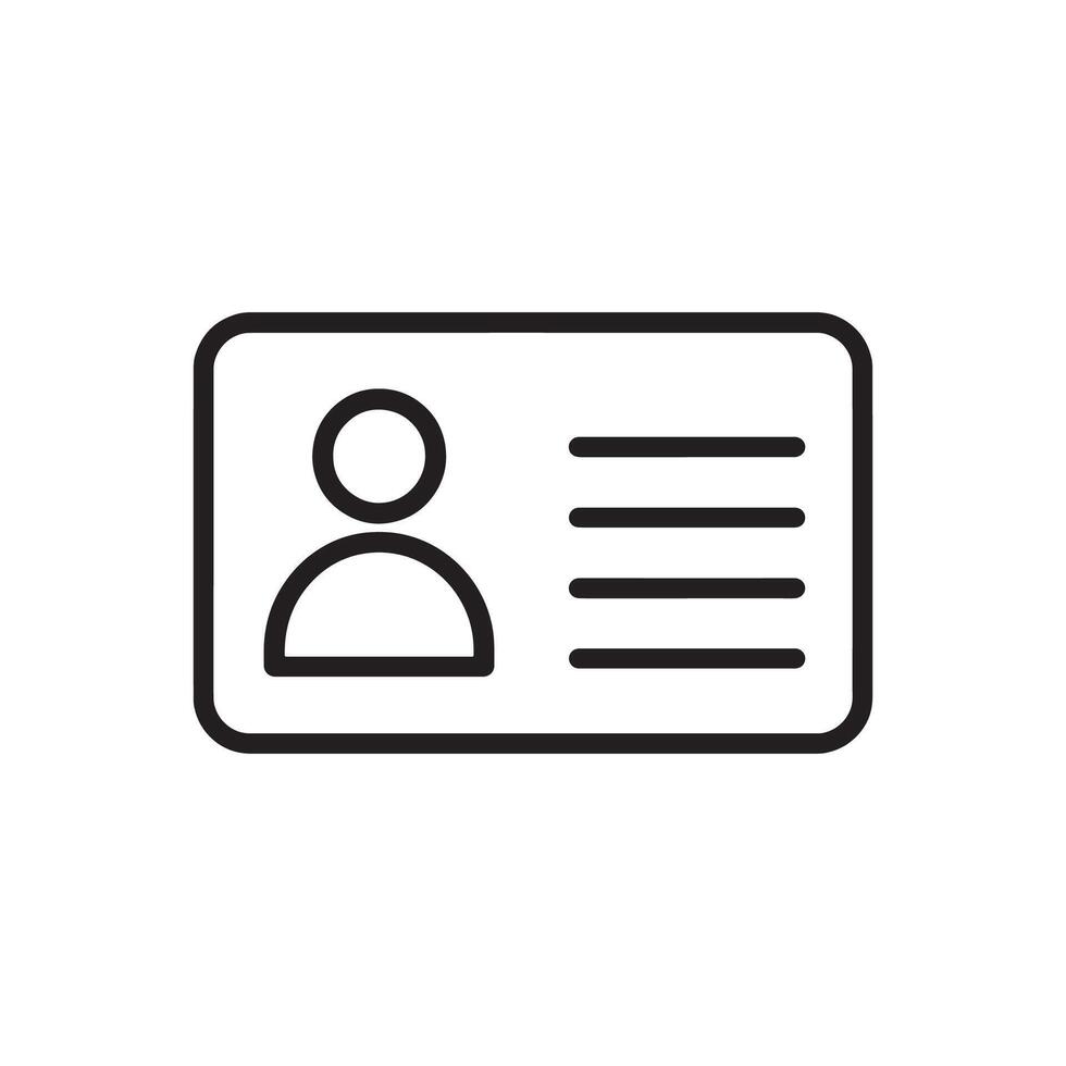 ID card with user profile information Editable Illustration isolated on a white background vector