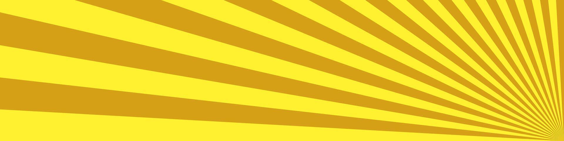 Psychedelic geometrical abstract ray burst stripe background - hypnotic graphic design from golden stripes vector