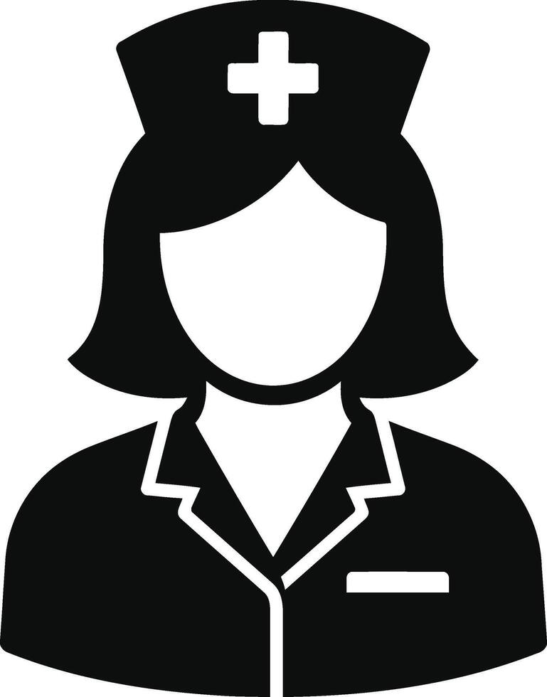 Minimalist Nurse Silhouette vector