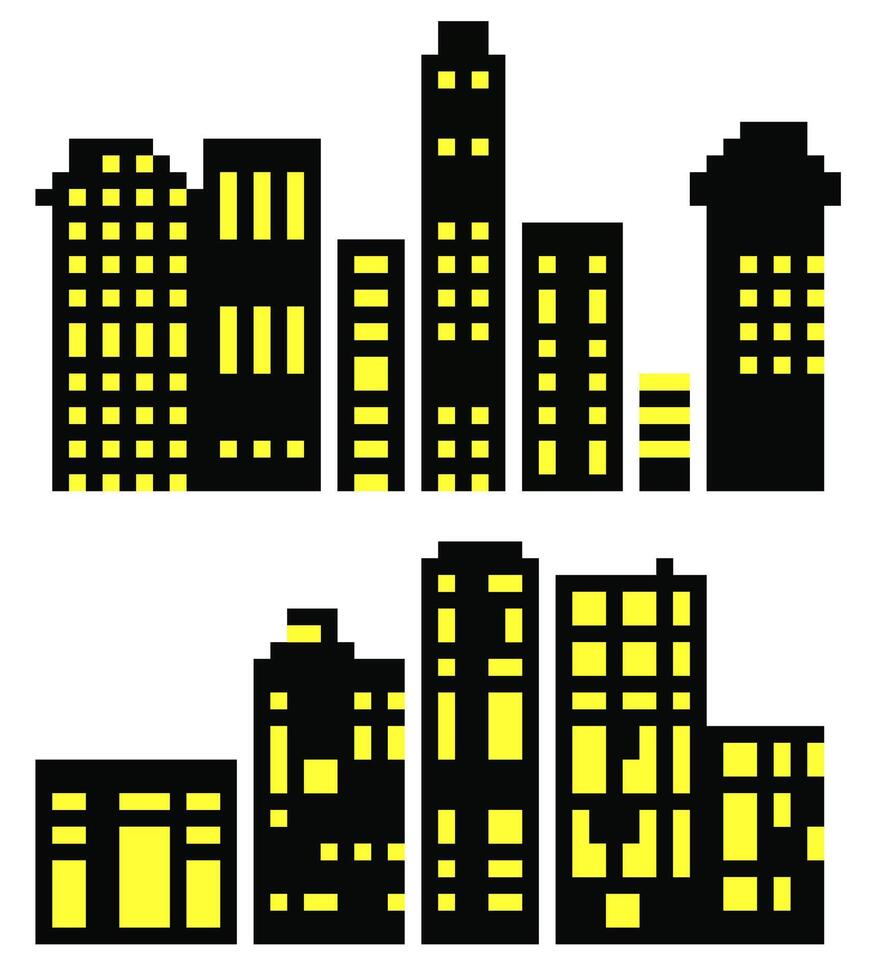 Cityscape illustration set vector