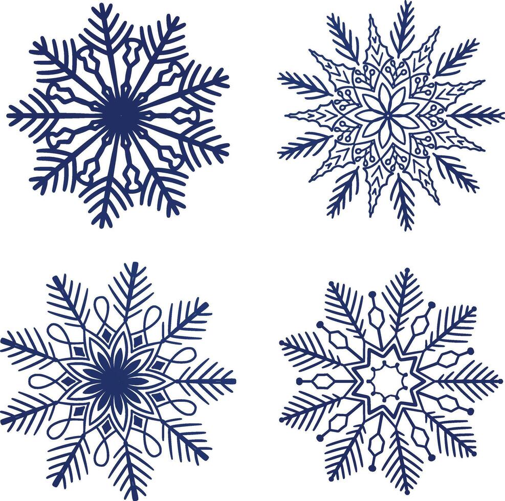 Snowflake Design on white background vector