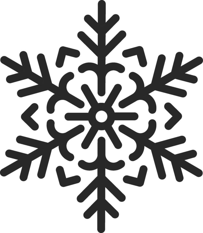 Winter Snowflake Design on white Background vector