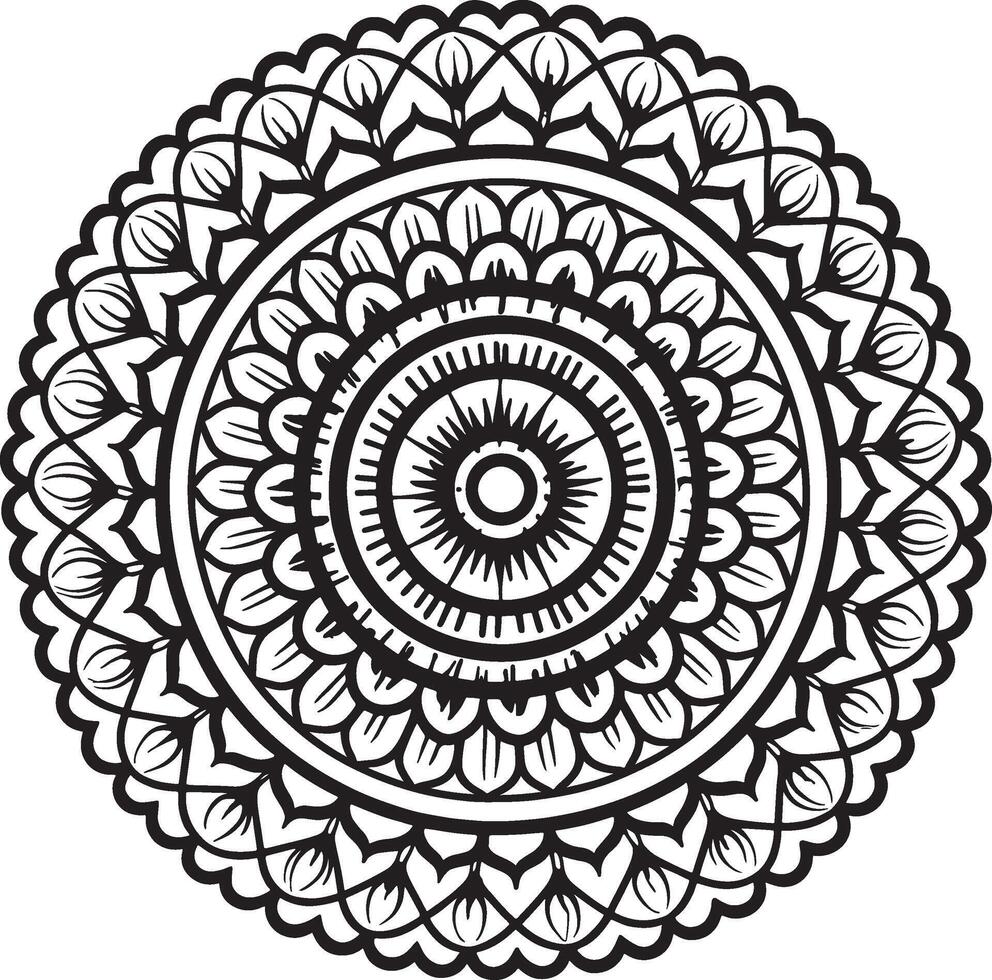 Beautiful Lotus-Inspired Mandala vector