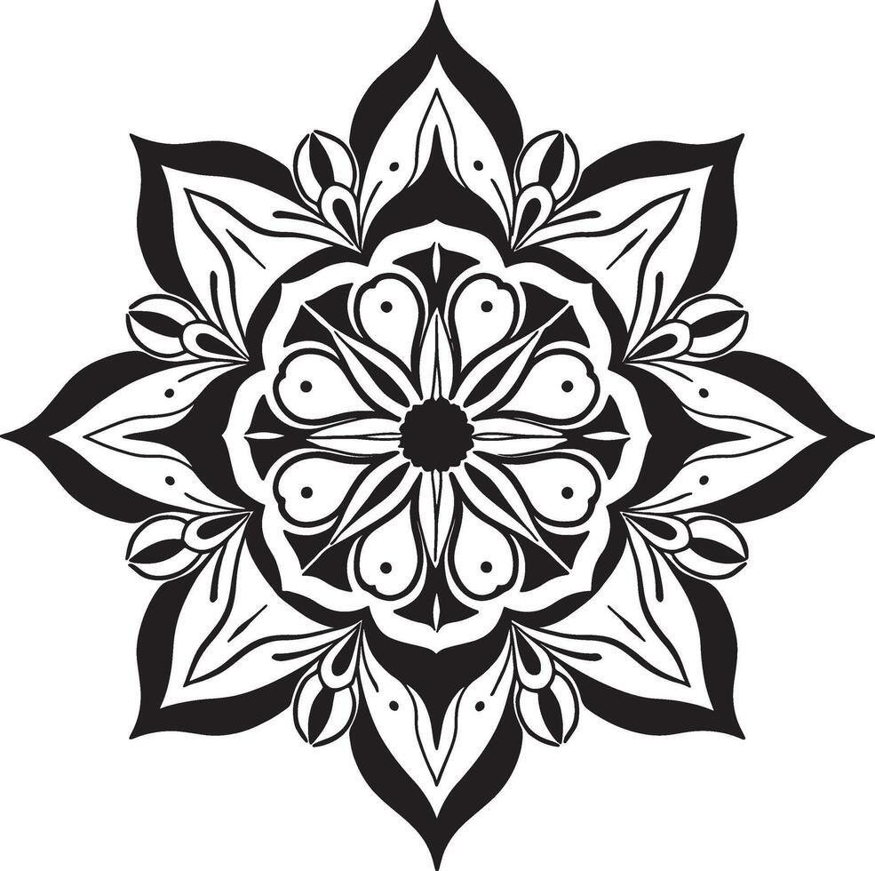 Intricate Symmetrical Mandala Pattern vector