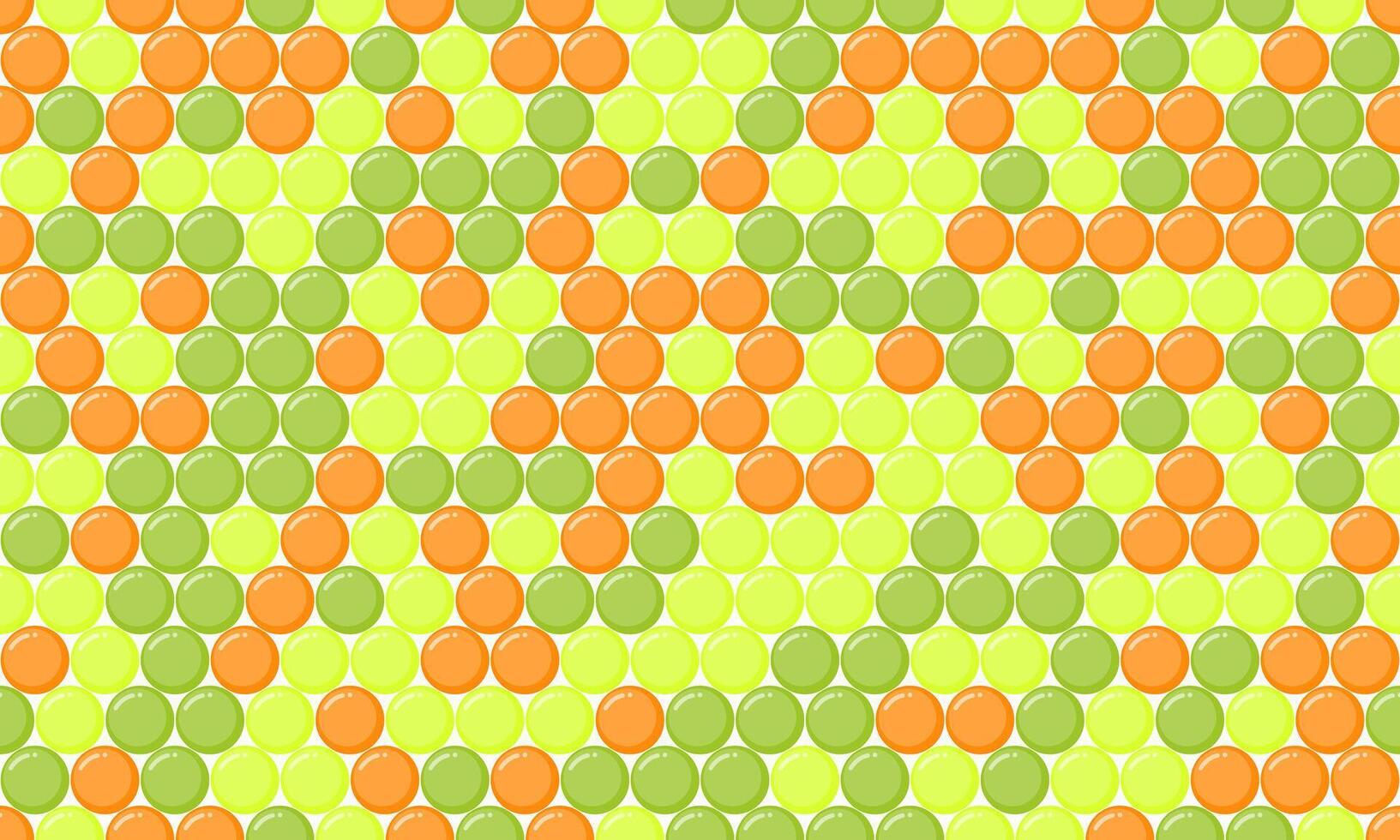 Abstract geometric pattern of lime green and orange circles. A vibrant, modern design perfect for backgrounds, textiles, or website design. Represents harmony, balance, and playful energy. vector