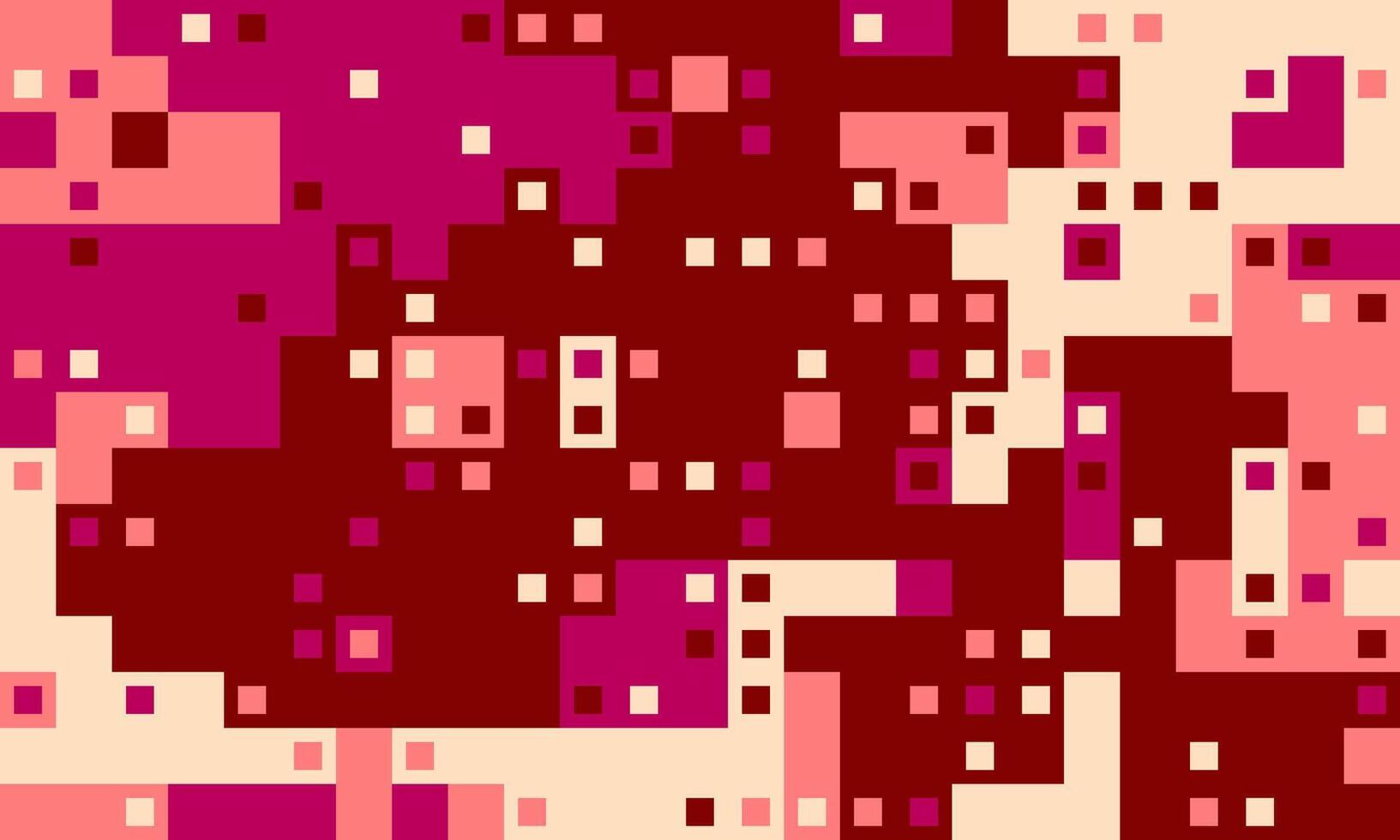 Abstract pixel art background. Vibrant shades of red, pink beige create a dynamic, textured design. Ideal for websites, presentations, and modern branding. vector
