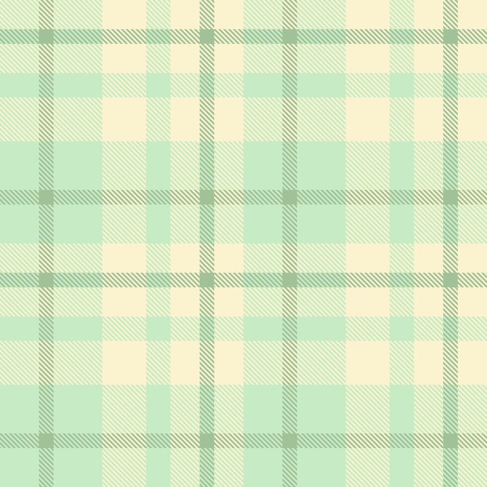 Subtle mint green and cream plaid pattern. Perfect for backgrounds, textiles, or stationery designs. Evokes a feeling of calmness and serenity. vector