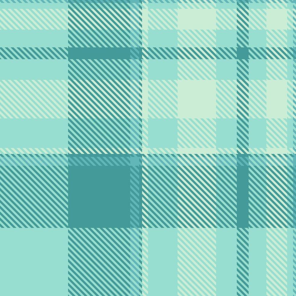 Ireland tartan fabric seamless, graceful background texture pattern. Small plaid textile check in teal and light colors. vector