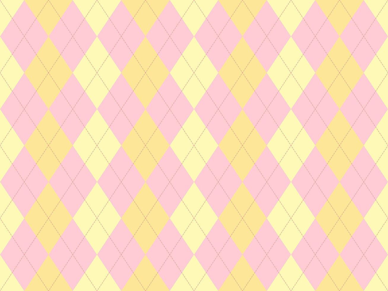 Sweet pastel pink and yellow argyle pattern. Perfect for backgrounds, textiles, or stationery design. A charming, playful, and versatile design for projects needing a touch of soft elegance. vector