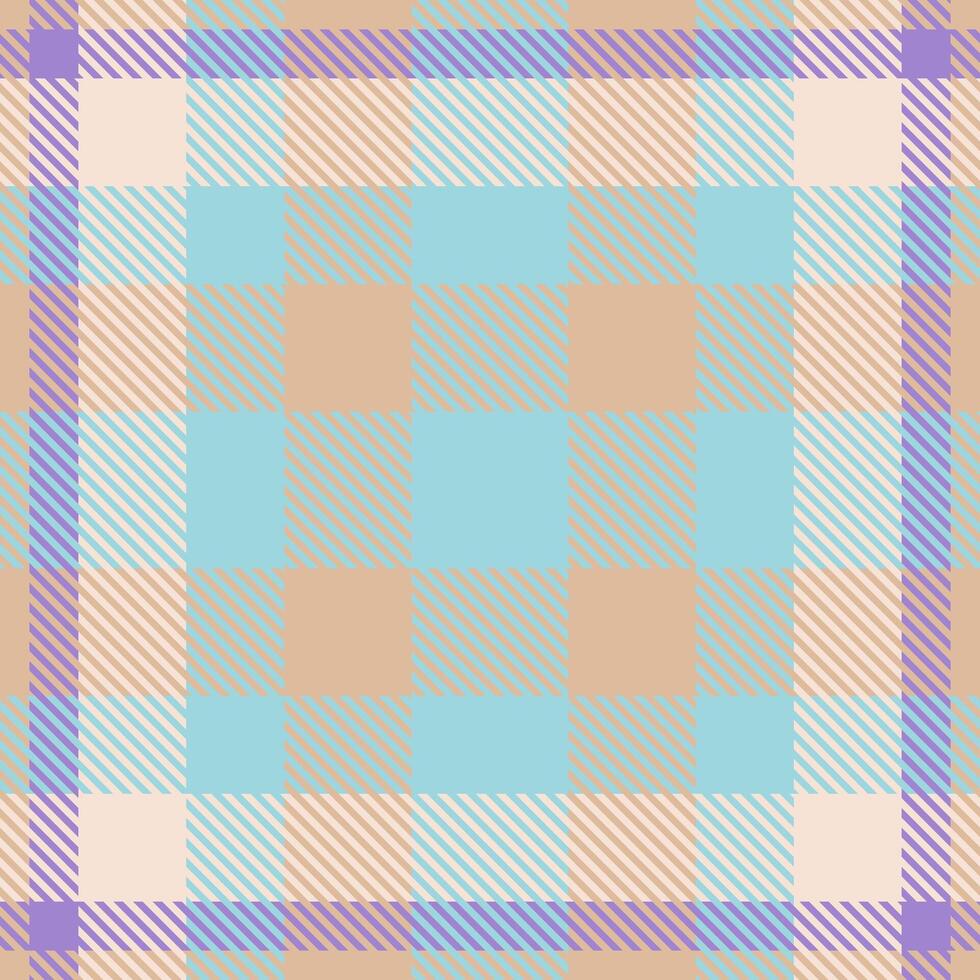Pastel plaid pattern. Soft, calming colors perfect for backgrounds, textiles, or website design. Evokes feelings of serenity and comfort. Ideal for projects needing a gentle, stylish texture. vector