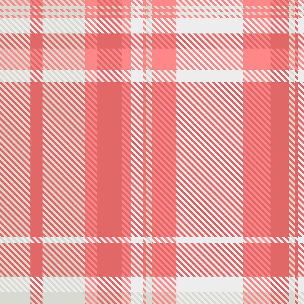 Hunter plaid texture background, production tartan textile . Colour seamless fabric check pattern in red and white colors. vector