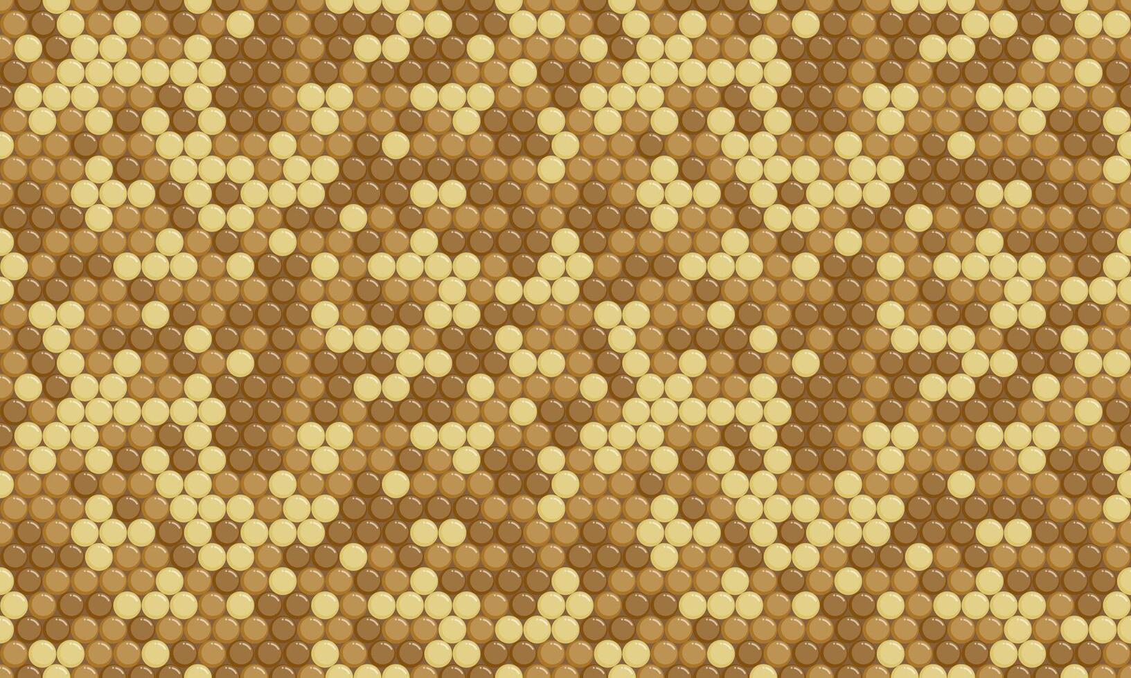 Abstract beige and brown hexagon pattern. Modern geometric texture ideal for website backgrounds, textile designs, or camouflage concepts. vector