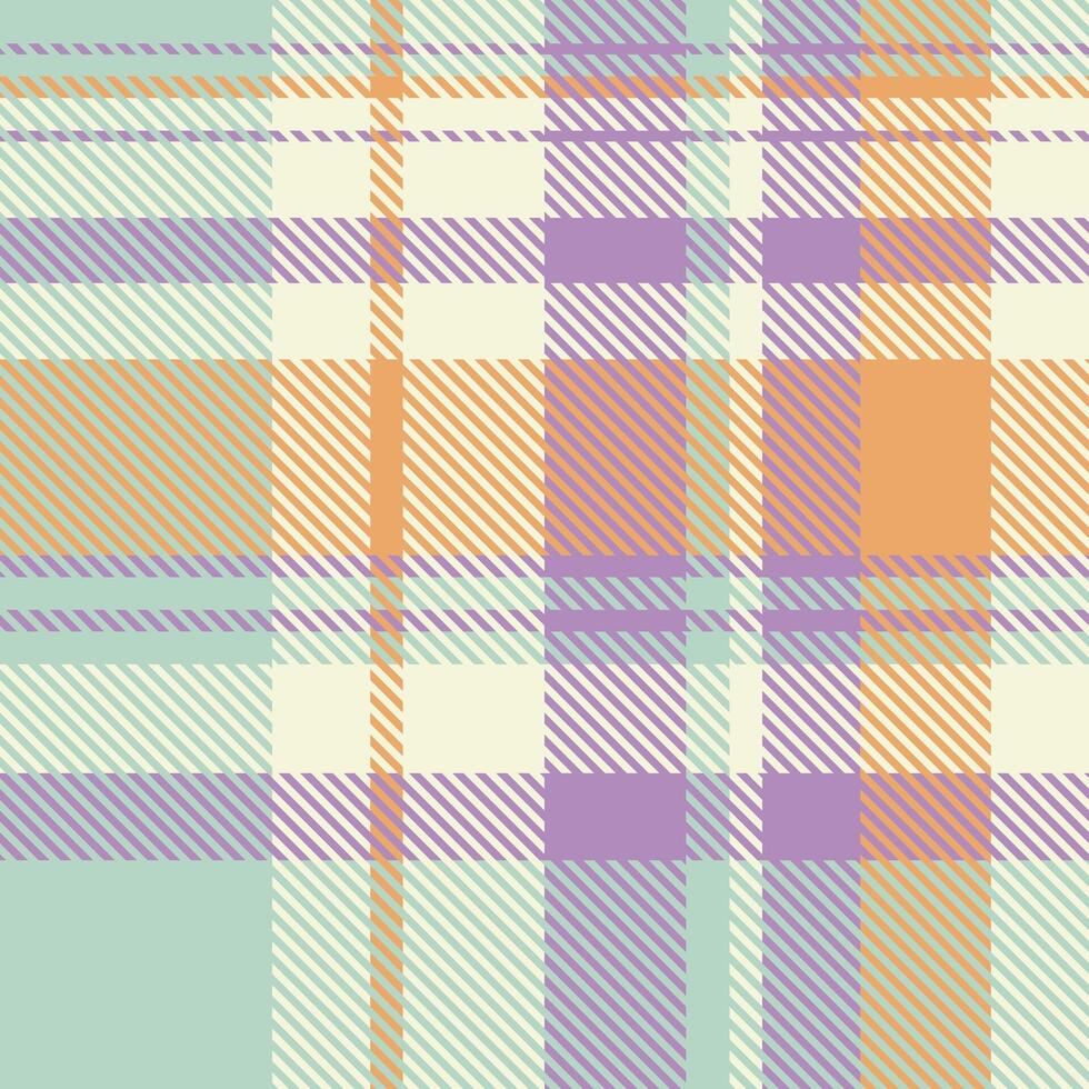 Net tartan fabric , 1950s textile pattern background. Deluxe texture seamless check plaid in beige and light colors. vector