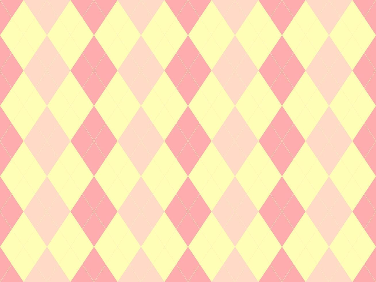 Sweet pastel pink and yellow argyle pattern. Perfect for backgrounds, textiles, packaging, or feminine branding. A charming and versatile design with a touch of vintage elegance. vector