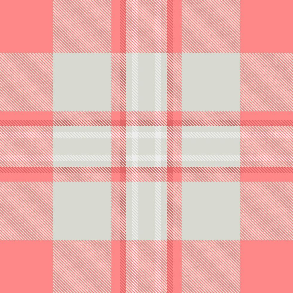 Elegant coral and beige plaid pattern. Perfect for textile design, fashion, wallpaper, or website backgrounds. Subtle texture evokes warmth and sophistication. vector