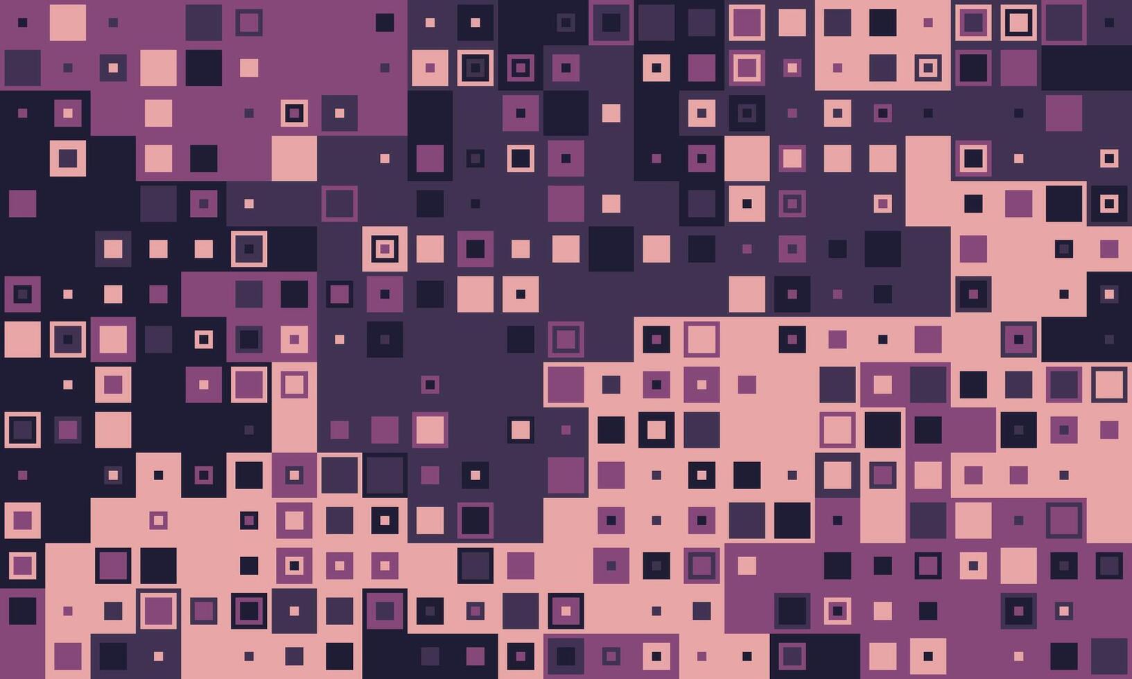 Abstract geometric background featuring a mosaic of varyingsized squares in muted purple and pink tones. Ideal for website banners, presentations, or modern design projects. vector