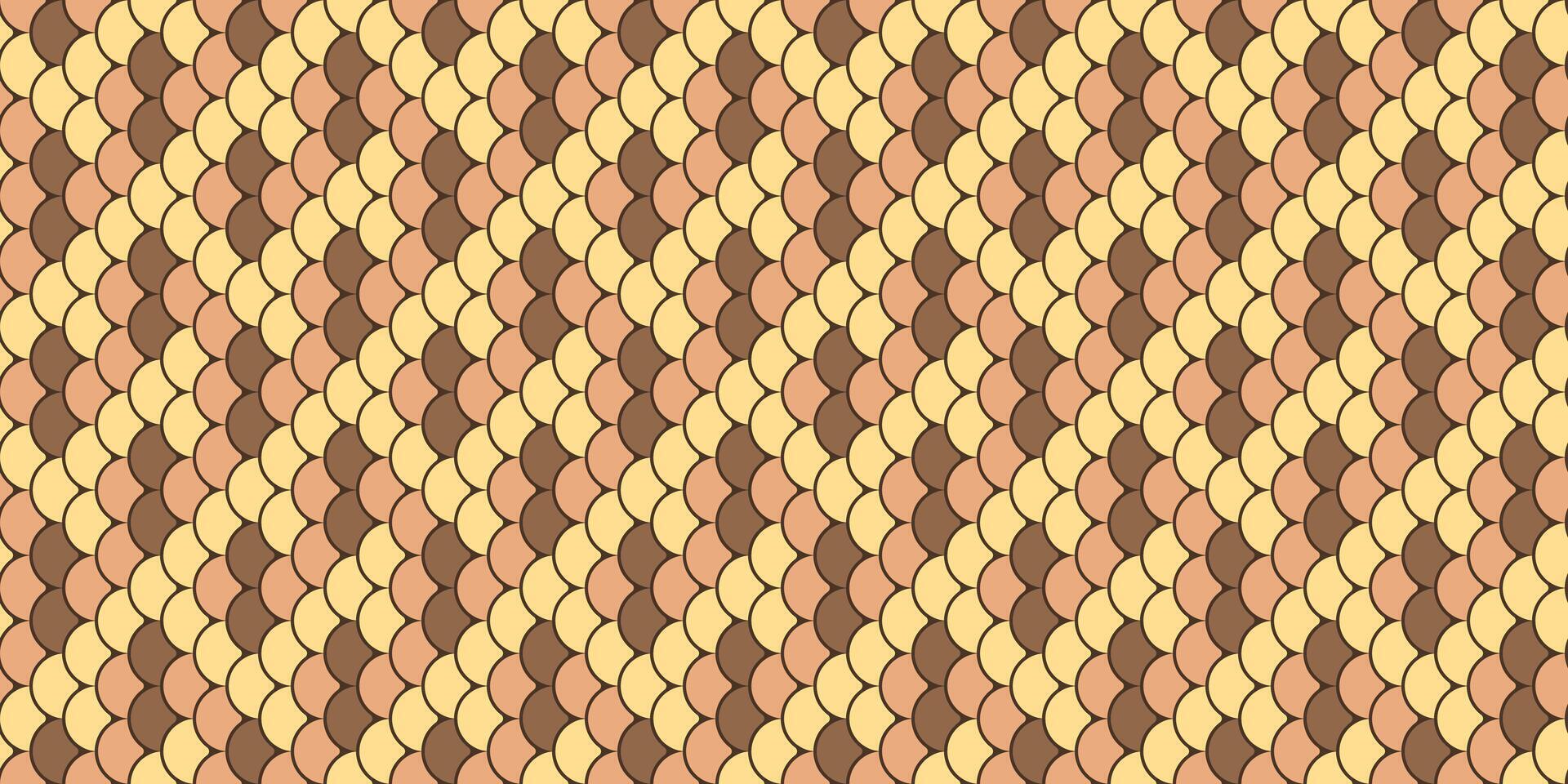 Abstract geometric seamless pattern with overlapping scales in earthy tones. Ideal for textile design, wallpaper, website backgrounds, and packaging. vector